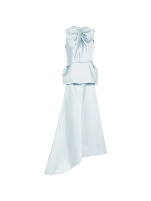Isabel Sanchis peplum fishtail dress set Blue GALACE