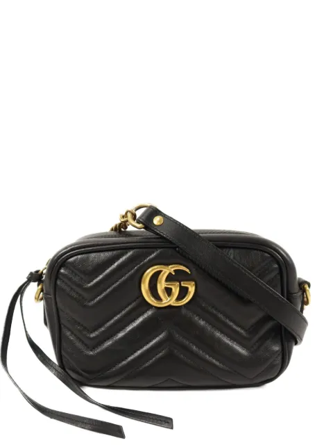 Gucci Pre-Owned GG Marmont matelassé shoulder bag Black 448065