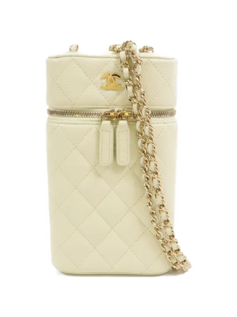 CHANEL Pre-Owned CC Vanity phone case shoulder bag Green VANITYPHONECASE
