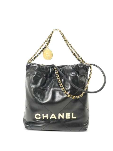 CHANEL Pre-Owned 22 Mini chain-strap shoulder bag Black CHANEL22MINI