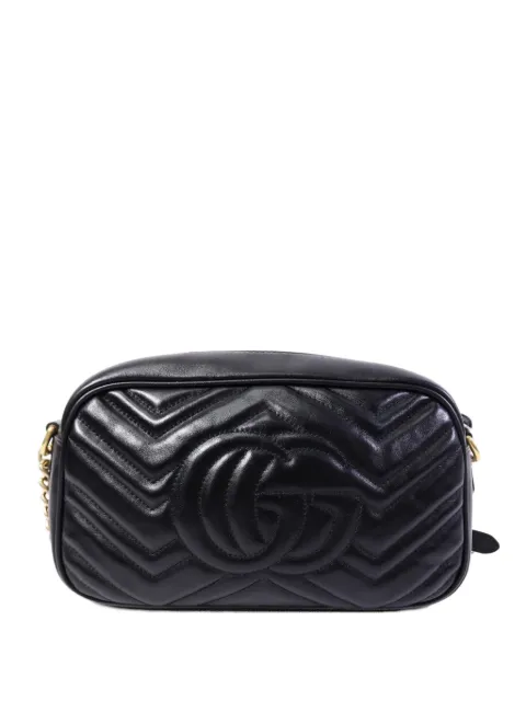Gucci Pre-Owned GG Marmont leather shoulder bag Black 447632