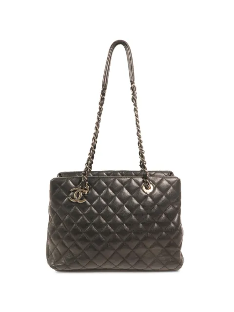 CHANEL Pre-Owned quilted CC shoulder bag Black CHAINSHOULDER