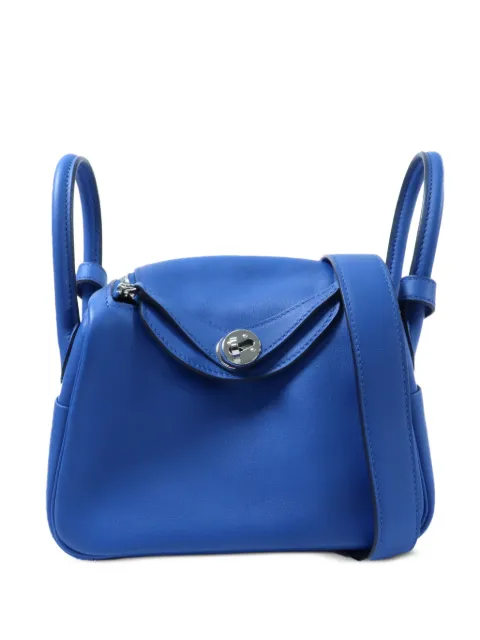 Hermès Pre-Owned mini Lindy tote bag Blue ZO873PHW