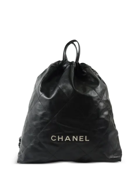 CHANEL Pre-Owned Chanel 22 quilted backpack Black AS3313