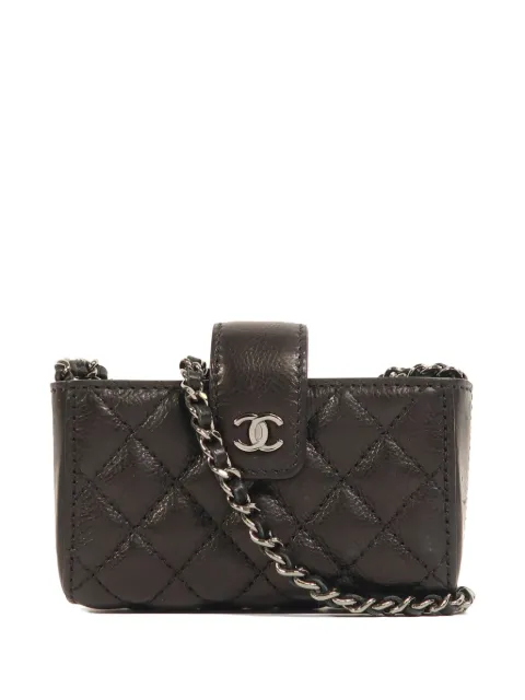 CHANEL Pre-Owned CC quilted shoulder bag Black QUILTEDMINIPHONEBAG