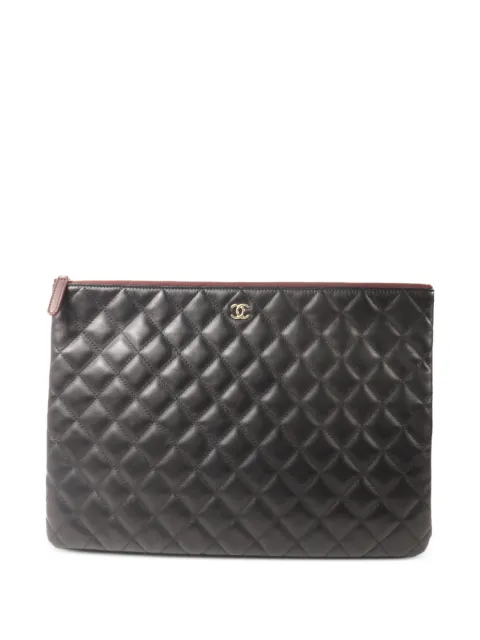 CHANEL Pre-Owned CC quilted clutch bag Black CLUTCH