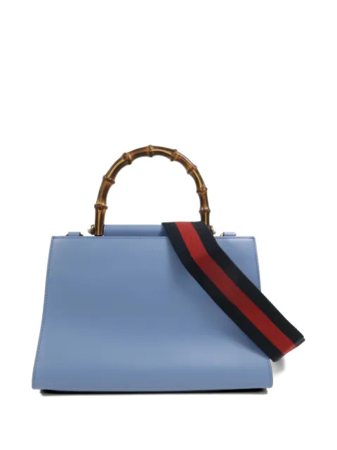 Gucci Pre-Owned Nymphaea Bamboo shoulder bag Blue 459076