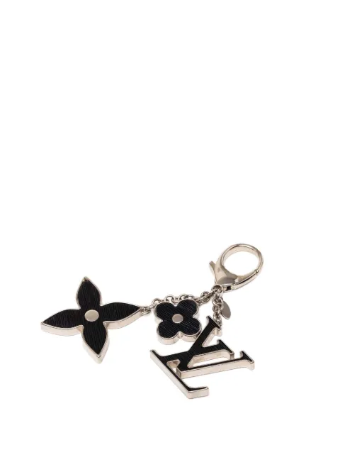 Louis Vuitton Pre-Owned 2015 Brass Fleur D Epi Bag Charm key chain Black 93LZBWJYFUXE8D08