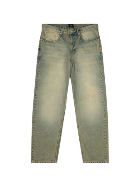 PATTA logo-appliqué sand-washed jeans Blue POCSS2642003370014195