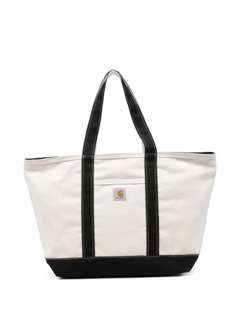 Carhartt WIP logo-patch canvas tote bag Neutrals I036926