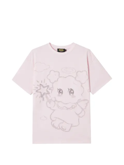 Mini Cream graphic-print T-shirt Pink 6UM641A
