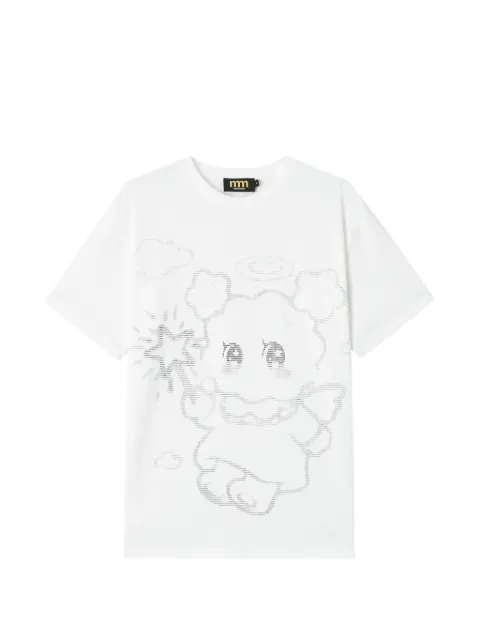 Mini Cream graphic-print T-shirt White 6UM641A