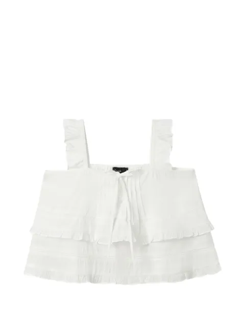 tout a coup ruffled blouse White M148AU6
