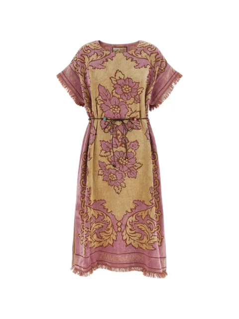 ZIMMERMANN Aster floral-jacquard midi dress Pink 8967DSS261