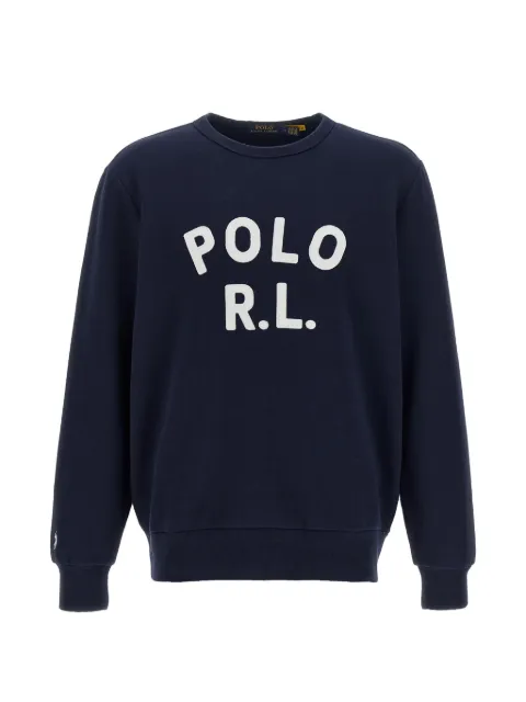 Polo Ralph Lauren logo-patch crew-neck sweater Blue 710B20223002