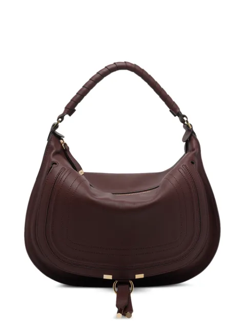 Chloé Marcie stitch-detail shoulder bag Brown CH26SS881R35