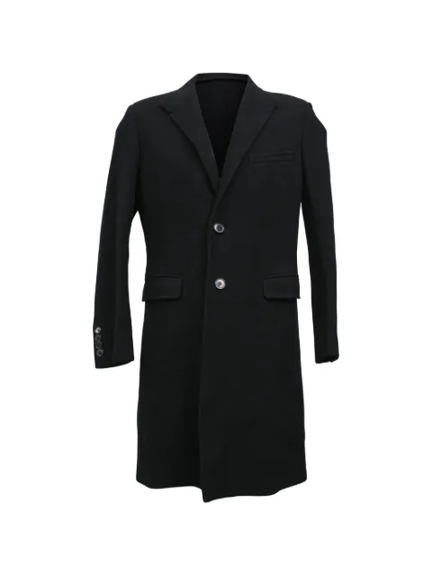 Saint Laurent Pre-Owned single-breasted wool coat Black MRPPUHKCL459542M
