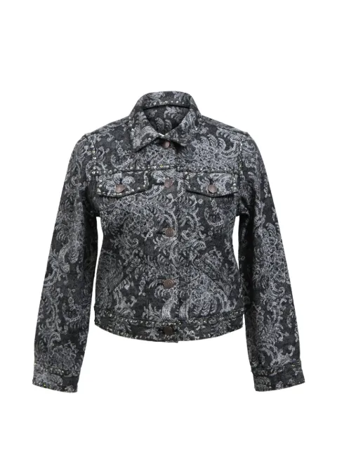 Marc Jacobs Vintage lace-print embellished denim jacket Black NAPPUHKCL464401W