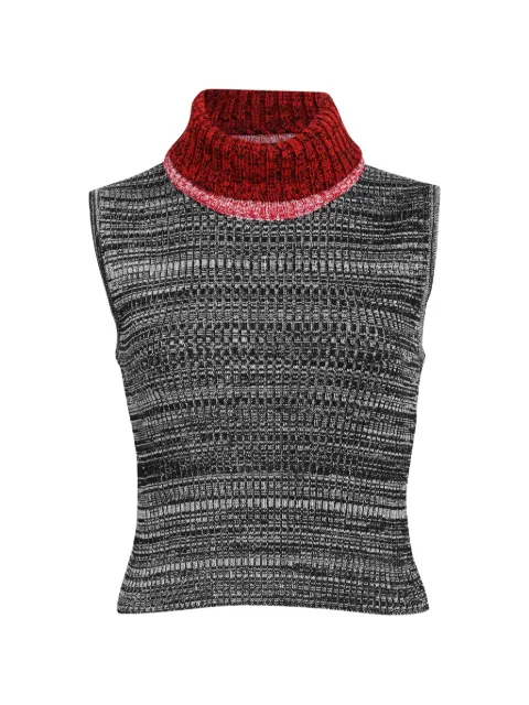 Louis Vuitton Pre-Owned patterned-knit sleeveless top Grey RFCPUHKCL737277W