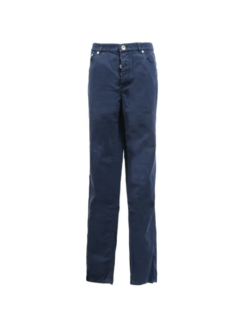 Brunello Cucinelli Vintage straight-leg cotton trousers Blue MRPPUHKCL471589M