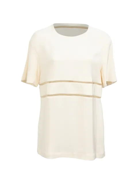 Pre-Owned Alexander Wang cutout silk top Neutrals NAPPUHKCL458649W