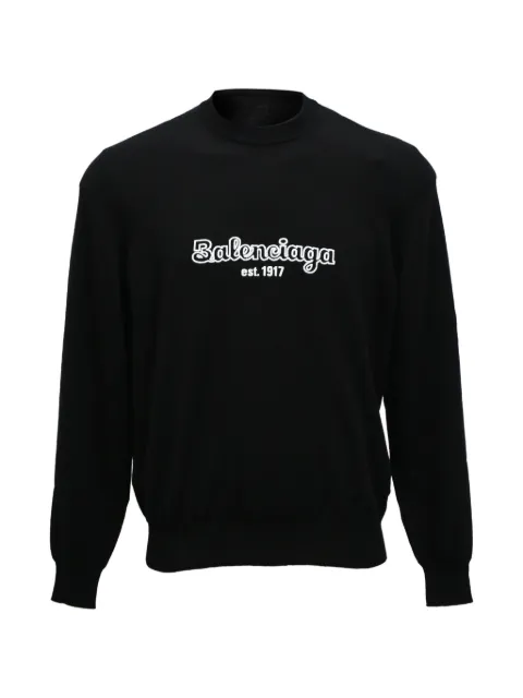 Balenciaga Pre-Owned Logo Est. 1917 sweater Black BADOSGCL470218M