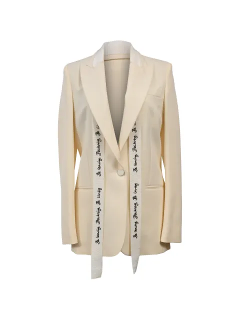 Stella McCartney Pre-Owned ribbon-detail single-breasted blazer Neutrals TONPUHKCL424899W