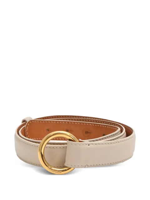 Loro Piana Pre-Owned round-buckle leather belt Neutrals RFCPUHKAC739639W