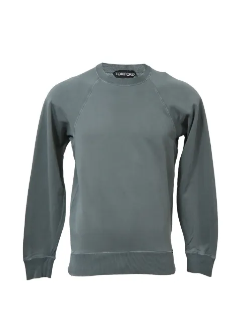 Tom Ford Pre-Owned crew-neck raglan-sleeve sweater Grey MRPPUHKCL451511M