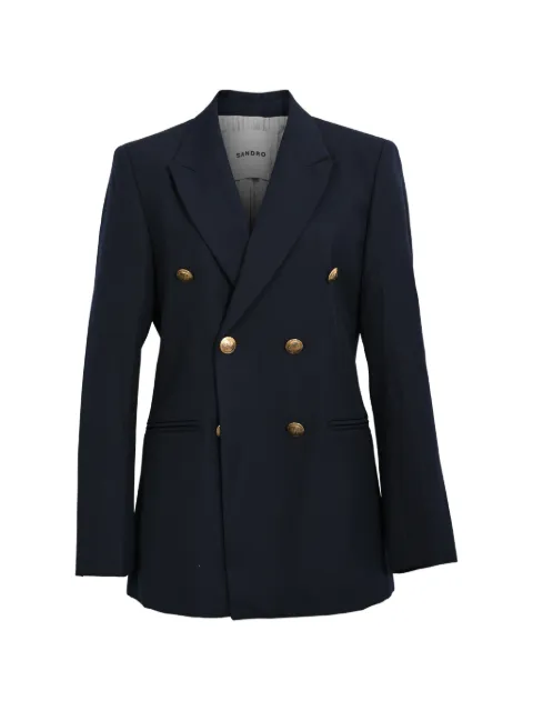 SANDRO double-breasted blazer Blue RFCPUHKCL739623W