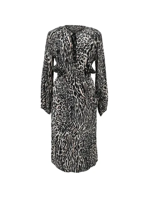 Altuzarra animal-print long-sleeve dress Black TONPUHKCL444013W