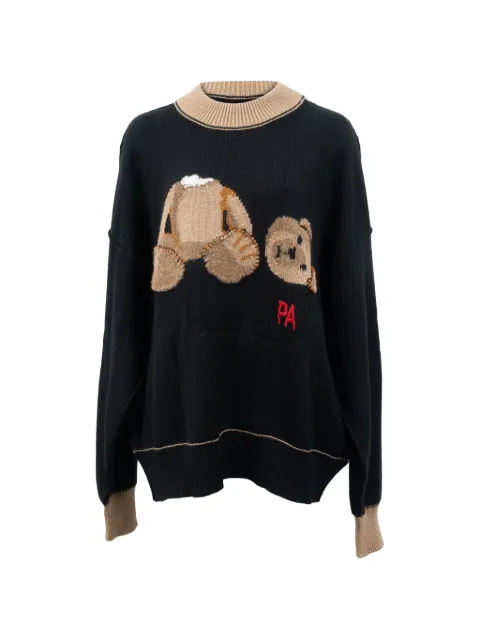 Palm Angels Bear intarsia sweater Black NAPPUHKCL466932W