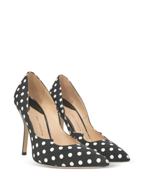 Paul Andrew polka dot scalloped pumps Black NAPPUHKSH373993W