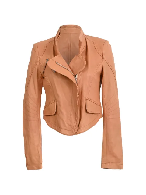 Alexander McQueen Pre-Owned zip-up biker jacket Neutrals RFCHK738391