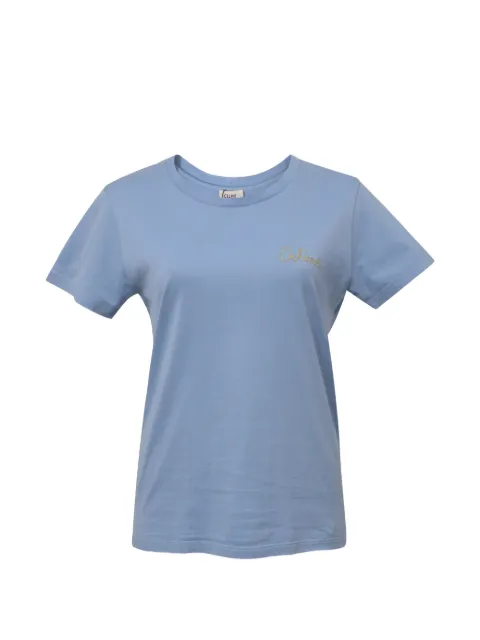 Celine Pre-Owned Logo short-sleeve T-shirt Blue NAPPUHKCL371241W