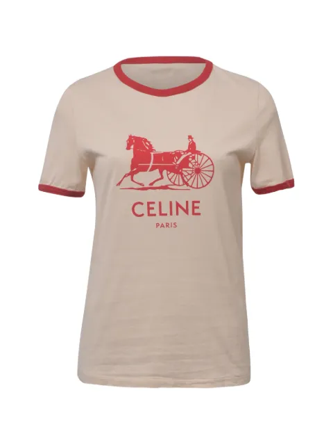 Celine Pre-Owned Logo T-shirt Neutrals NAPPUHKCL371243W
