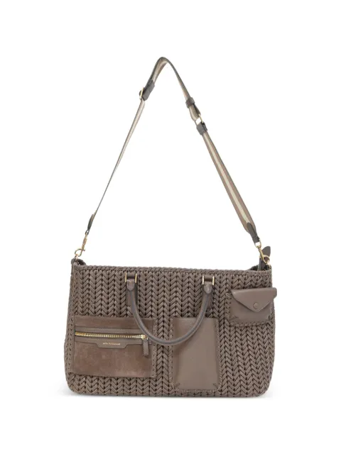 Anya Hindmarch Pocket Neeson woven tote bag Brown NAPPUHKBA466072W