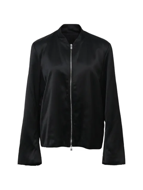 TOTEME zippered loose-sleeve bomber jacket Black NAPPUHKCL386650W