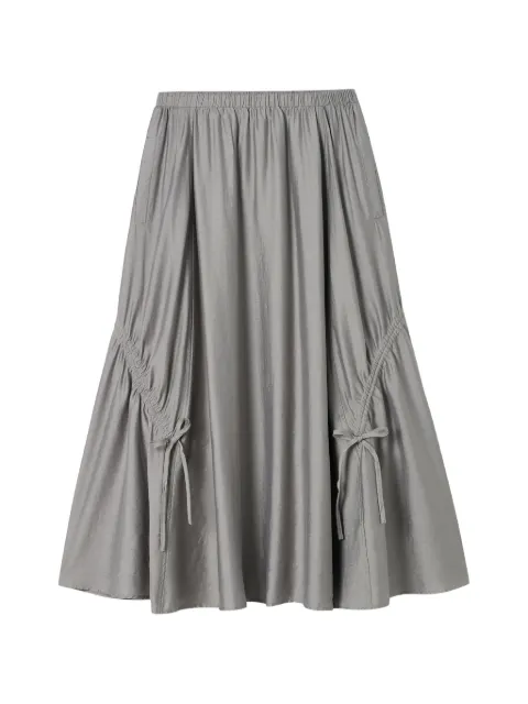tout a coup ruched drawstring midi skirt Grey M151AU6