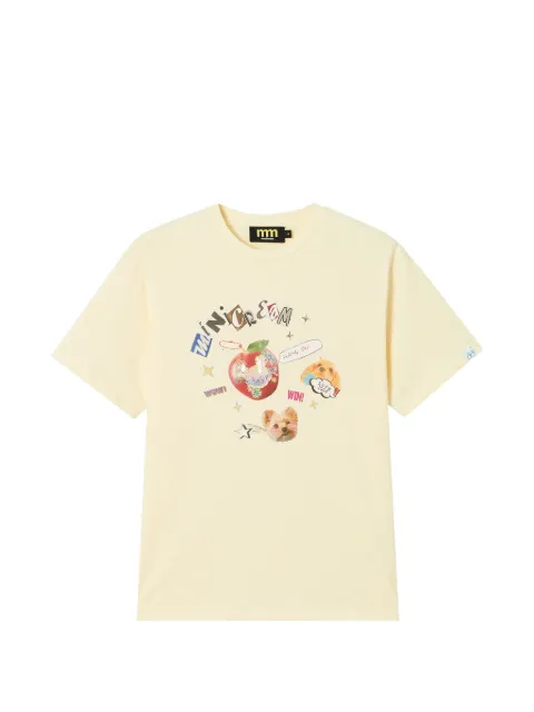 Mini Cream graphic-print T-shirt Yellow 6UM662A