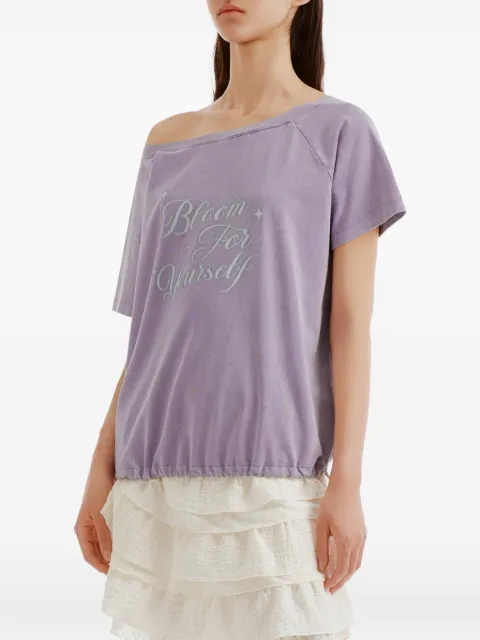 b+ab drawstring-hem T-shirt Purple 6U667AS