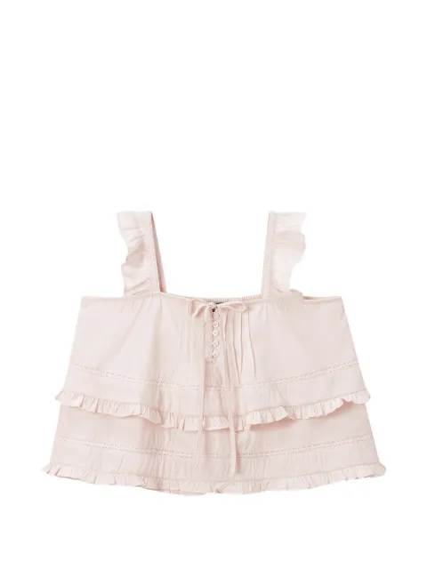 tout a coup ruffled blouse Pink M148AU6