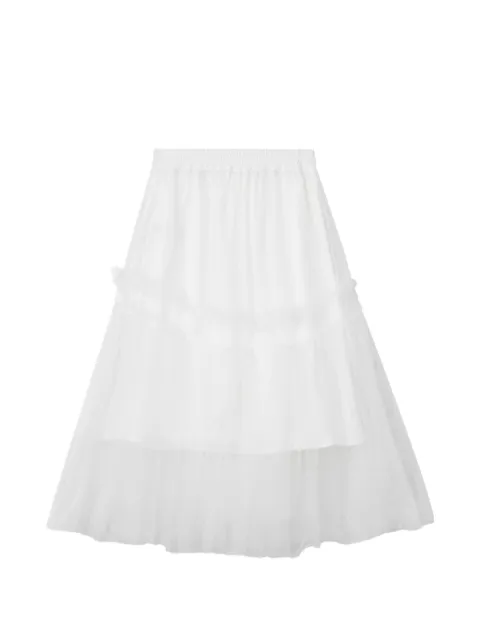 b+ab ruffled full midi skirt White 6U198AS
