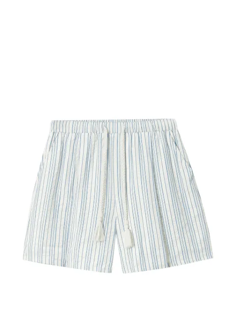 tout a coup stripe-print mini shorts White M150AU6