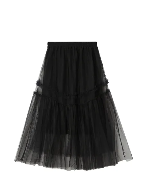 b+ab ruffled full midi skirt Black 6U198AS
