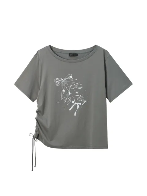tout a coup bow-print T-shirt Grey M647AU6