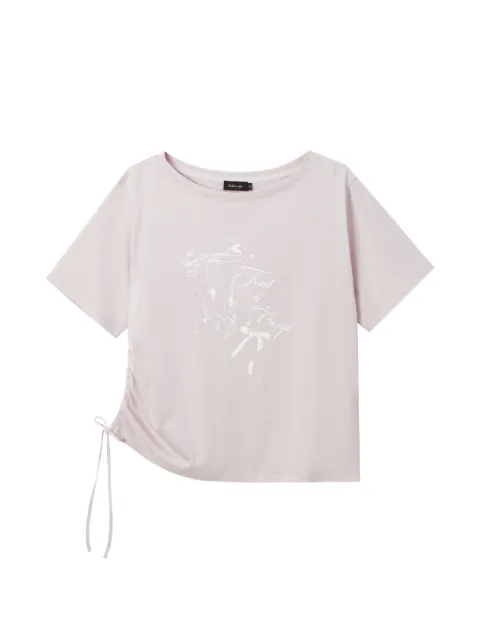 tout a coup bow-print T-shirt Pink M647AU6