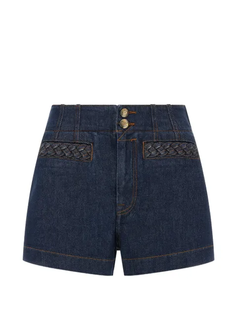 ZIMMERMANN Awaken braided-trim shorts Blue 6934ASS261
