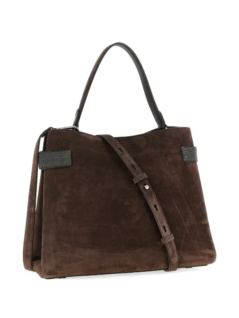 Brunello Cucinelli large Essence Monile-embellished tote bag Brown MBDLD2503C9885