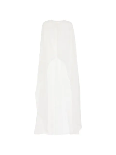 Isabel Sanchis organza high-low cape Neutrals 199IONESCU